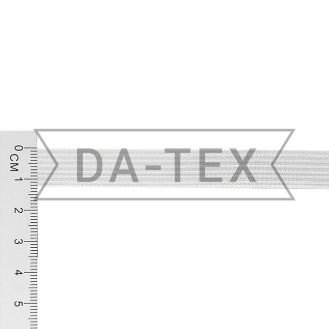 ᐉ 12 mm Knitting elastic tape white in «DA-TEX»