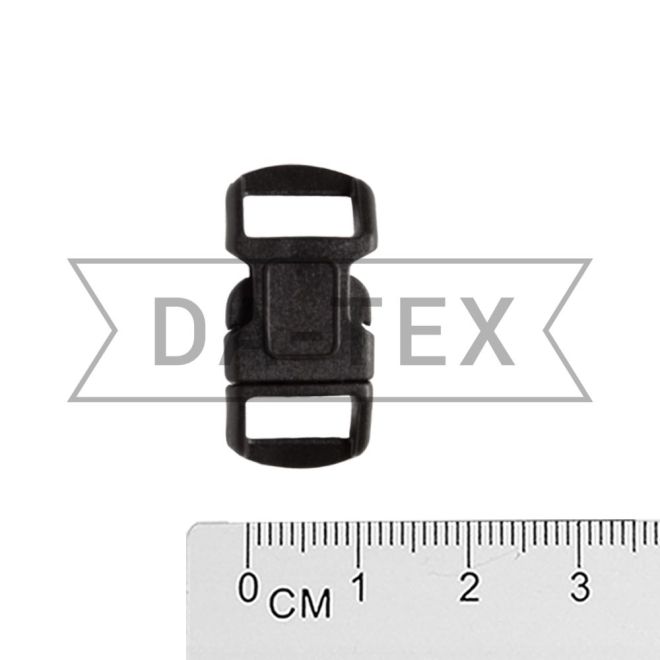 ᐉ 10 mm Plastic buckle fastener (best quality) black in «DA-TEX»