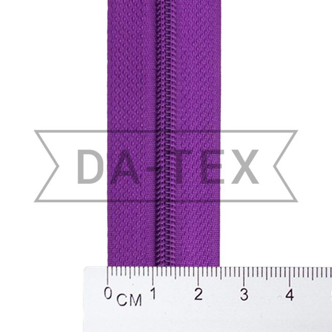 N.5 nylon zipper long chain violet