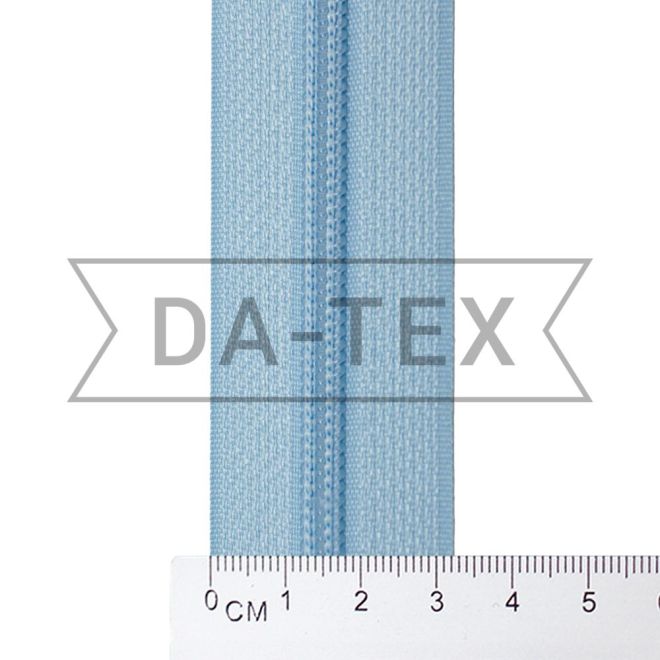 N.5 nylon zipper long chain light blue