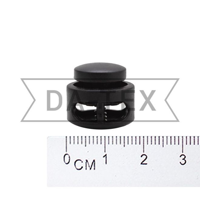 22 mm 2-holes stopper  POM black