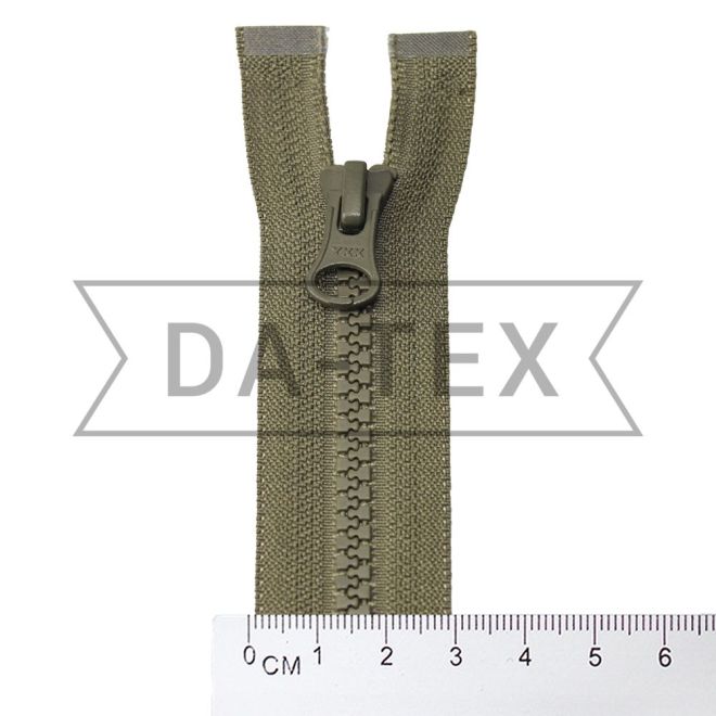 75 cm Plastic zipper N.5/2 two sliders O/E khaki