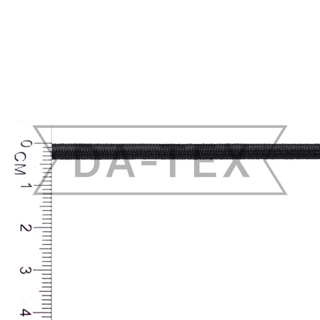 3 мм Шнур еластичний колір чорний