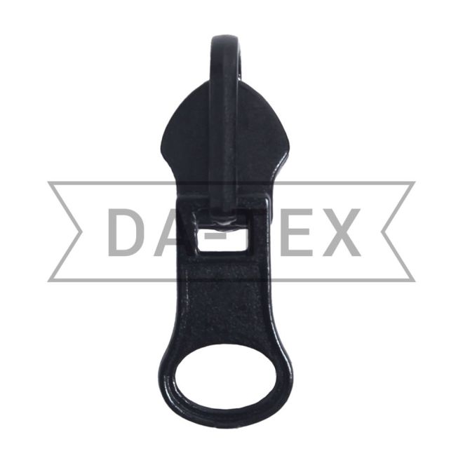 ᐉ N.5 Slider for nylon zipper long chain reversible puller black in «DA-TEX»