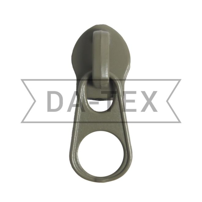 N.5 Slider for zipper long chain short puller еlectrophoresed khaki