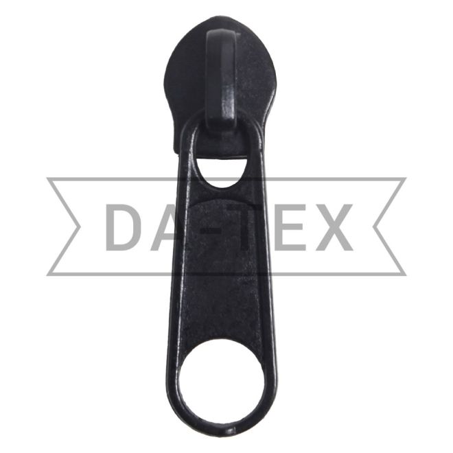 N.5 Slider for zipper long chain Electrophoresed black