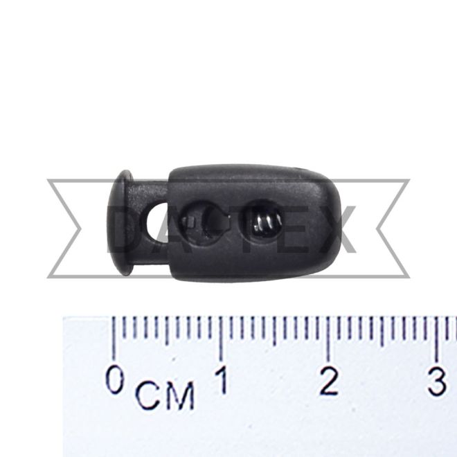 20 mm 2-holes cylinder stopper black