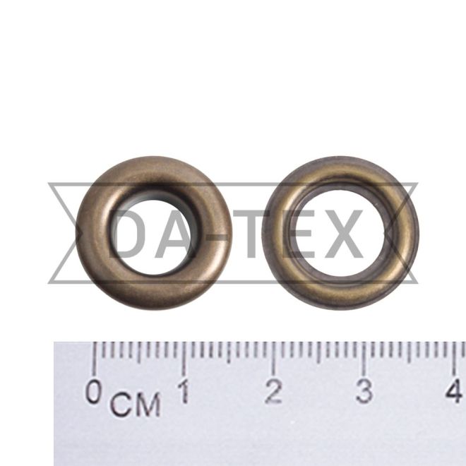 14 mm Brass Eyelet N.28 antik