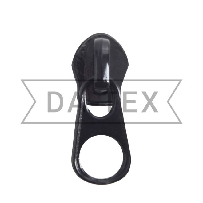 N.5 Slider for zipper long chain short puller еlectrophoresed black