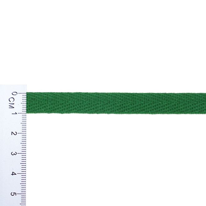 10 мм Стрічка х/б кіперна (43м/рул) колір зелений
