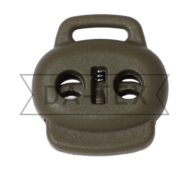 21,5*20*7 mm 2-holes stopper №45 TYPE 3 100% РА khaki