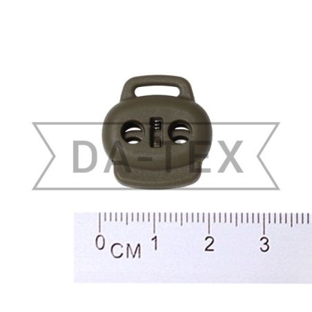 21,5*20*7 mm 2-holes stopper №45 TYPE 3 100% РА khaki