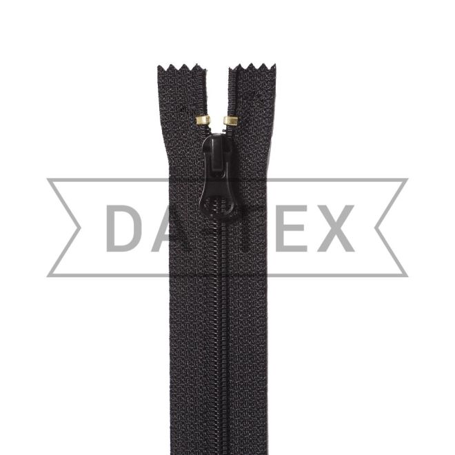 20 cm Nylon zipper N.6 (S6) C/E black