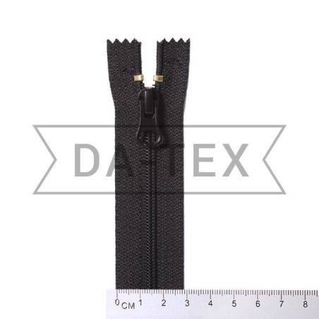 20 cm Nylon zipper N.6 (S6) C/E black