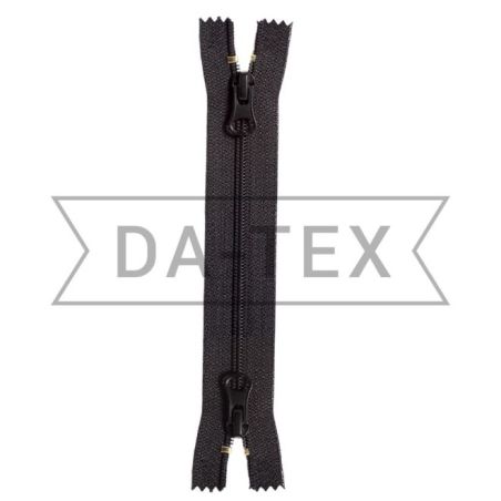 25 cm Nylon zipper N.6/2 (S6) C/E black