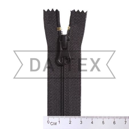 25 cm Nylon zipper N.6/2 (S6) C/E black