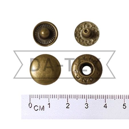 ᐉ 15 mm snap button W-style antik in «DA-TEX»