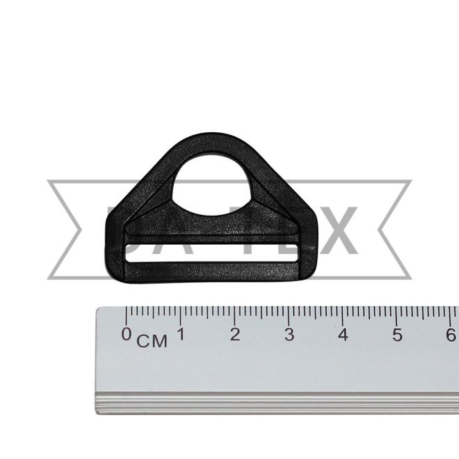 30 mm Plastic triangular  semi ring black