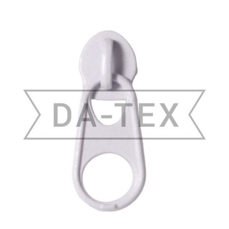 ᐉ N.3 Slider for zipper long chain short puller white in «DA-TEX»