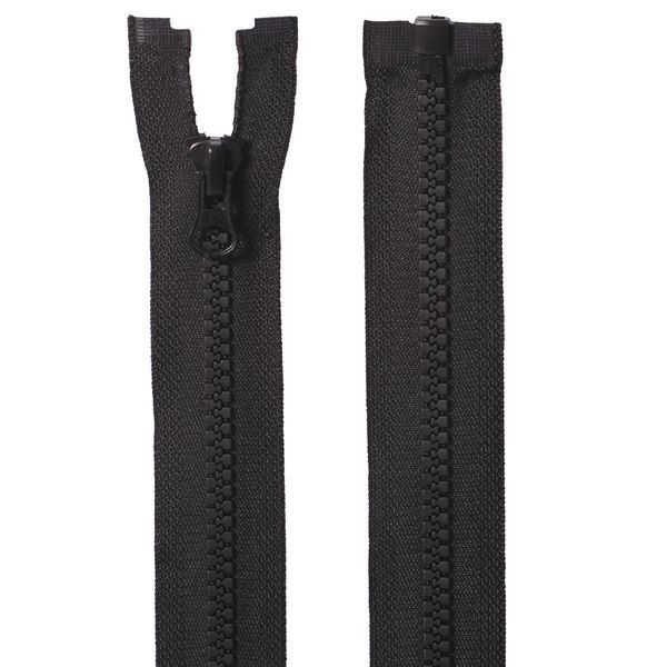 90 cm Plastic zipper #8 O/E black
