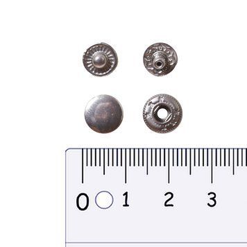 10 mm snap button W-style (STS) nikel CHINA