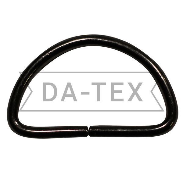 25 mm Metal semi ring black nickel 25*15*2 mm