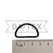 25 mm Metal semi ring black nickel 25*15*2 mm