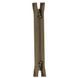 40 cm Nylon zipper #6/2 (S6) C/E khaki GCC №514, X-Type, 2 sliders SP matte (oval hole puller)