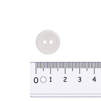 17 mm Button white 2 holes