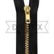 18 cm Metal zipper #5 gold black tape