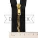 18 cm Metal zipper #5 gold black tape