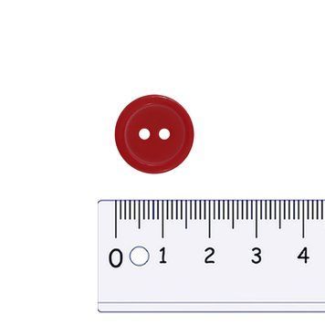 17 mm Button red 2 holes GCC №148