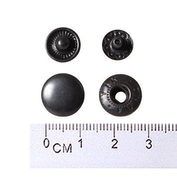 10 mm snap button W-style (steel) black nickel CHINA