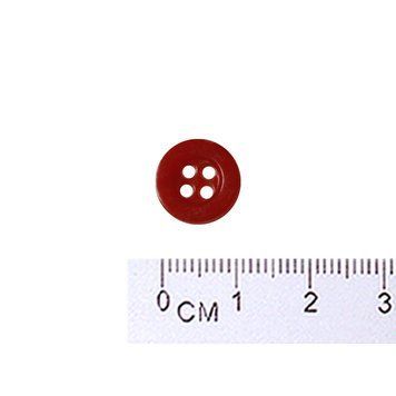 11 mm Shirt button red 4 holes