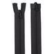 70 cm Nylon zipper #6/2 (S6) O/E black 2 sliders SP matte (oval hole puller), brass stops