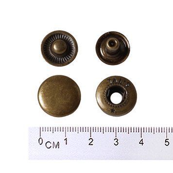 12,5 mm snap button W-style (steel) antik CHINA