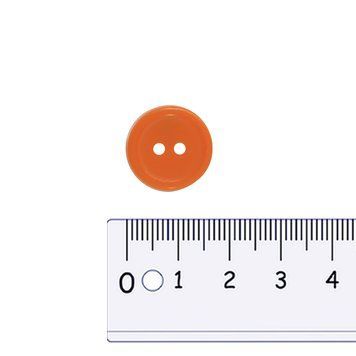 17 mm Button orange 2 holes GCC №157