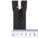 20 cm Nylon zipper #6 (S6) C/E black 1 slider SP matte (oval hole puller), brass stops