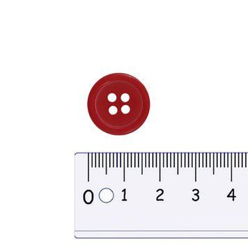 17 mm Button red 4 holes GCC №148