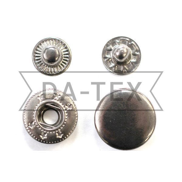 15 mm snap button W-style nikel