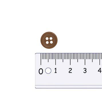 11 mm Shirt button coyote 4 holes №494R
