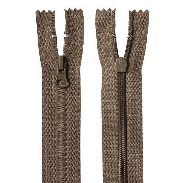 20 cm Nylon zipper No7 REVERSE khaki GCC №298