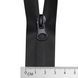 80 cm Nylon zipper #7 TPU water resistant O/E black GCC №322