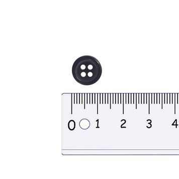 11 mm Shirt button dark blue 4 holes №570