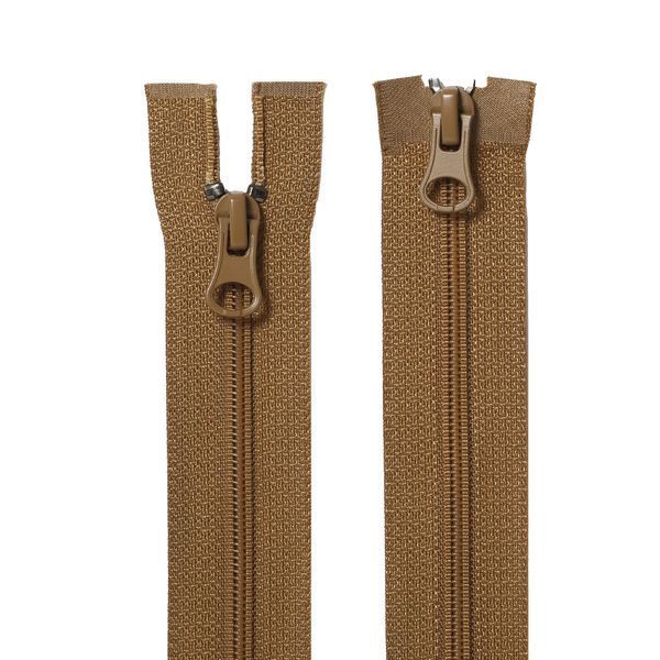 75 cm Nylon zipper #6/2 (S6) O/E coyote GCC №494R, 2 sliders SP matte (oval hole puller), brass stops