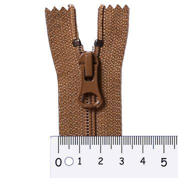 55 cm Nylon zipper #8 (S8) O/E coyote GCC №494R, 1 slider SP matte (oval hole puller), brass stops