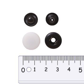 15 mm snap button W-style oxide plastic cap (STS) white CHINA