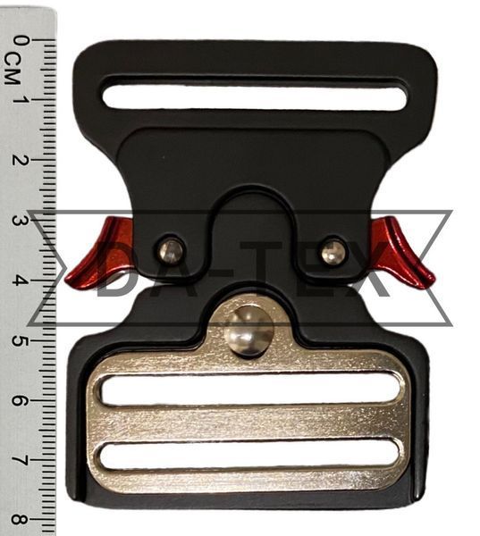 50 mm Metal buckle black red clasp