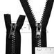 85 cm Plastic zipper #10/2 two sliders O/E black